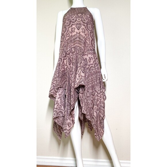 Zimmermann Handkerchief 100% Silk Dress S Mauve Pink Print Sleeveless - Picture 5 of 11